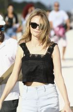 HEATHER GRAHAM Out with Her Boyfriend on the Beach in Miami 12/31/2016