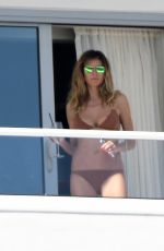 HEIDI KLUM in Bikini on Her Hotel Balcony in Miami 01/07/2017
