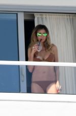 HEIDI KLUM in Bikini on Her Hotel Balcony in Miami 01/07/2017