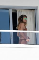 HEIDI KLUM in Bikini on Her Hotel Balcony in Miami 01/07/2017