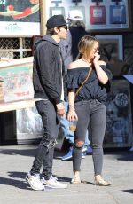 HILARY DUFF and Matthew Koma Shopping at Merlose Flea Market 01/29/2017