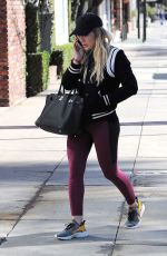 HILARY DUFF Heading to a Gym in Los Angeles 01/17/2017