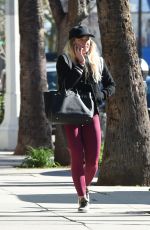 HILARY DUFF Heading to a Gym in Los Angeles 01/17/2017