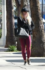 HILARY DUFF Heading to a Gym in Los Angeles 01/17/2017