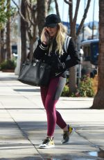 HILARY DUFF Heading to a Gym in Los Angeles 01/17/2017