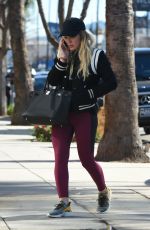 HILARY DUFF Heading to a Gym in Los Angeles 01/17/2017