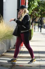 HILARY DUFF Heading to a Gym in Los Angeles 01/17/2017