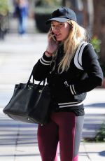 HILARY DUFF Heading to a Gym in Los Angeles 01/17/2017