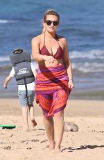 HILARY DUFF in Bikini at a Beach in Hawaii 01/01/2017