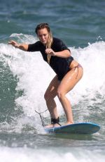 HILARY DUFF in Bikini on the Beach in Hawaii 12/31/2016
