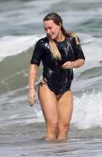 HILARY DUFF in Bikini on the Beach in Hawaii 12/31/2016