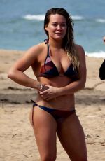 HILARY DUFF in Bikini on the Beach in Hawaii 12/31/2016