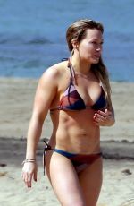 HILARY DUFF in Bikini on the Beach in Hawaii 12/31/2016