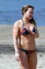 HILARY DUFF in Bikini on the Beach in Hawaii 12/31/2016