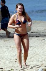 HILARY DUFF in Bikini on the Beach in Hawaii 12/31/2016