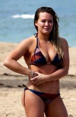 HILARY DUFF in Bikini on the Beach in Hawaii 12/31/2016