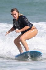 HILARY DUFF in Bikini on the Beach in Hawaii 12/31/2016