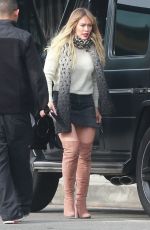 HILARY DUFF in High Boots Out for Lunch in Studio City 01/09/2017