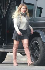 HILARY DUFF in High Boots Out for Lunch in Studio City 01/09/2017