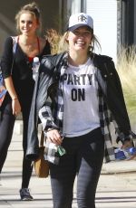 HILARY DUFF in Leggings Heading to a Gym in Studio City 01/30/2017