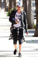 HILARY DUFF in Leggings Heading to a Gym in Studio City 01/30/2017