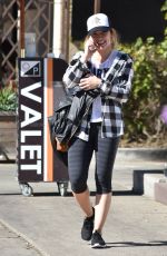 HILARY DUFF in Leggings Heading to a Gym in Studio City 01/30/2017