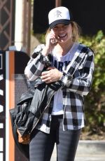 HILARY DUFF in Leggings Heading to a Gym in Studio City 01/30/2017