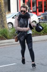 HILARY DUFF Leaves a Gym in Studio City 01/24/2017