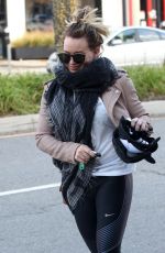 HILARY DUFF Leaves a Gym in Studio City 01/24/2017