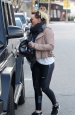 HILARY DUFF Leaves a Gym in Studio City 01/24/2017