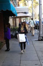 HILARY DUFF Shopping in Beverly Hills 01/11/2017