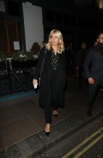 HOLLY WILLOGHBY at Groucho in London 01/21/2017