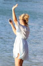 HOLLY WILLOUGHBY at a Beach in Caribbean 12/31/2016
