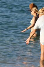 HOLLY WILLOUGHBY at a Beach in Caribbean 12/31/2016