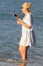 HOLLY WILLOUGHBY at a Beach in Caribbean 12/31/2016