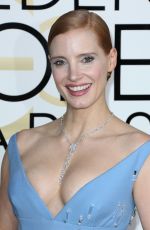 JESSICA CHASTAIN at 74th Annual Golden Globe Awards in Beverly Hills 01/08/2017