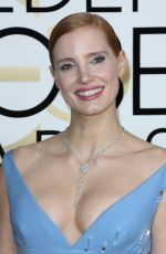 JESSICA CHASTAIN at 74th Annual Golden Globe Awards in Beverly Hills 01/08/2017