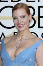 JESSICA CHASTAIN at 74th Annual Golden Globe Awards in Beverly Hills 01/08/2017