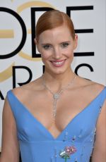JESSICA CHASTAIN at 74th Annual Golden Globe Awards in Beverly Hills 01/08/2017