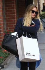 HILARY DUFF Shopping in Beverly Hills 01/11/2017