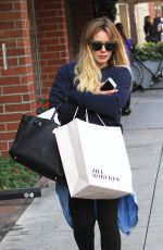 HILARY DUFF Shopping in Beverly Hills 01/11/2017