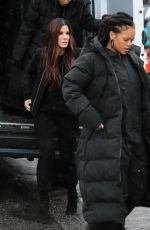 RIHANNA and SANDRA BULLOCK on the Set of 