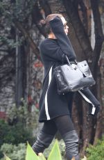 IRINA SHAYK Arrives at Andy LeCompte Salon in Beverly Hills 01/05/2017