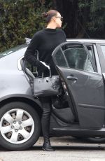 IRINA SHAYK Arrives at Andy LeCompte Salon in Beverly Hills 01/05/2017