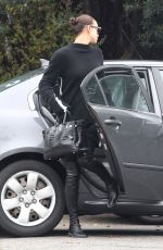 IRINA SHAYK Arrives at Andy LeCompte Salon in Beverly Hills 01/05/2017