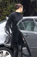 IRINA SHAYK Arrives at Andy LeCompte Salon in Beverly Hills 01/05/2017