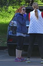 ISLA FISHER Out at Fryman Canyon Park in Los Angeles 01/30/2017