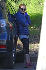 ISLA FISHER Out at Fryman Canyon Park in Los Angeles 01/30/2017
