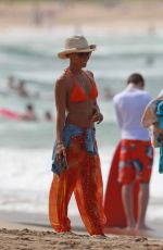 JADA PINKETT SMITH in Bikini Top on the Beach in Hawaii 12/31/2016
