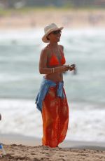JADA PINKETT SMITH in Bikini Top on the Beach in Hawaii 12/31/2016